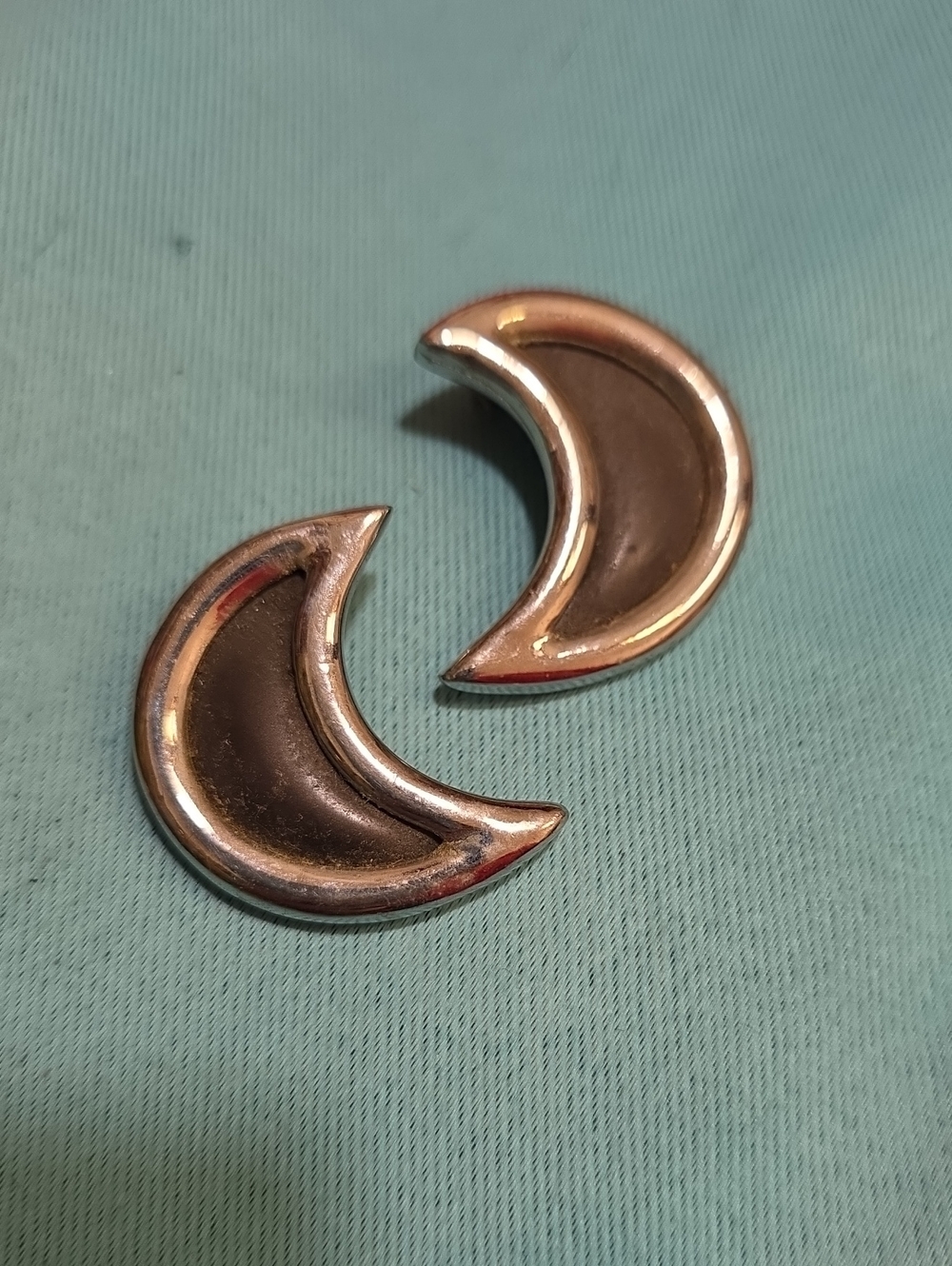Bergere Crescent Moon Silver-Tone Clip On Earrings